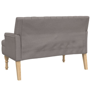 Παγκάκι Taupe 113 x 64,5 x 75,5 εκ. Υφασμάτινο με Μαξιλάρια