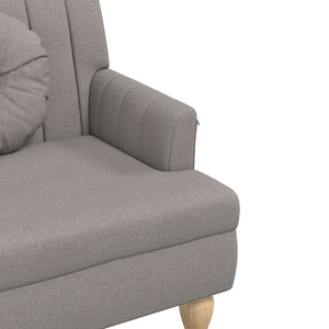 Παγκάκι Taupe 113 x 64,5 x 75,5 εκ. Υφασμάτινο με Μαξιλάρια