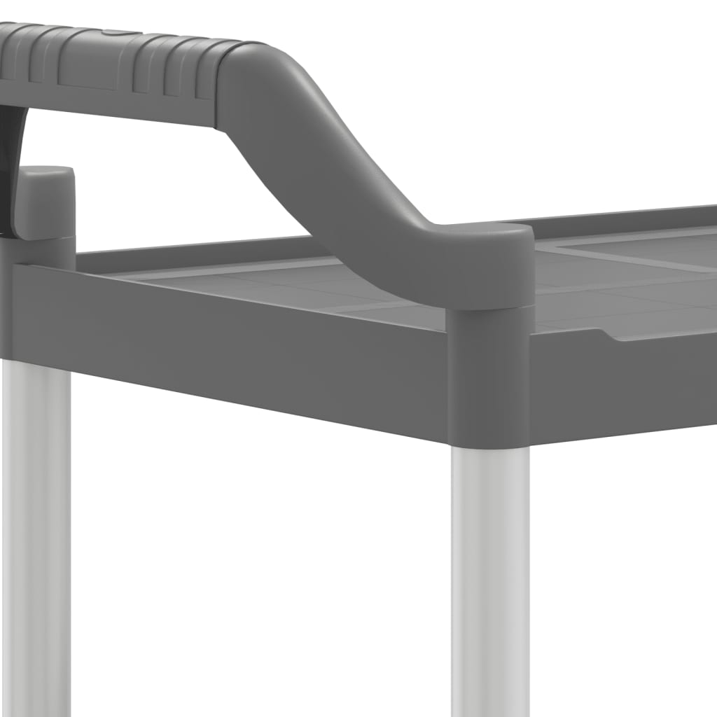 Τροχήλατη Βάση 2 Επιπέδων Γκρι 81 x 41 x 92 εκ. από Αλουμίνιο - Pakobazaar