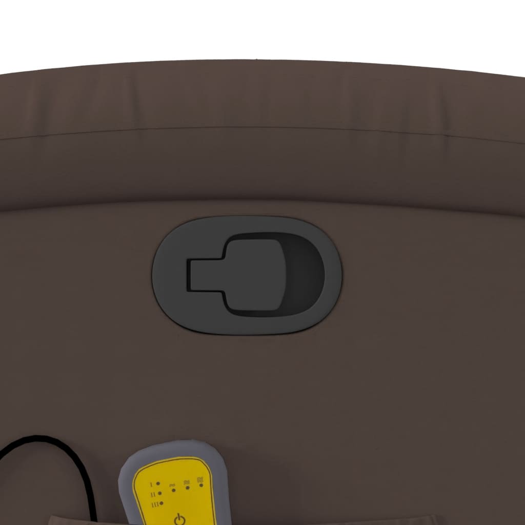 Πολυθρόνα Μασάζ Ανακλινόμενη Καφέ από Συνθετικό Δέρμα