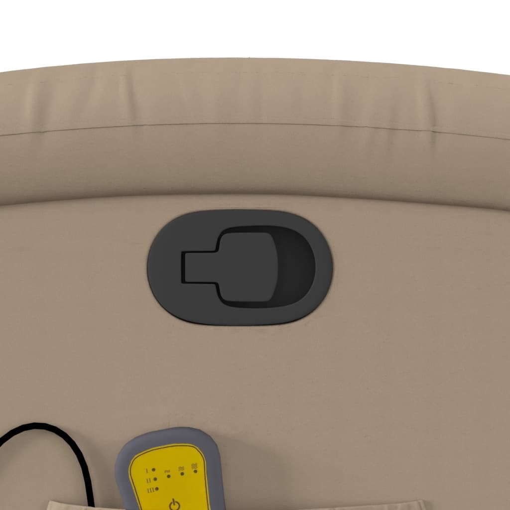 Πολυθρόνα Μασάζ Ανακλινόμενη Καπουτσίνο από Συνθετικό Δέρμα