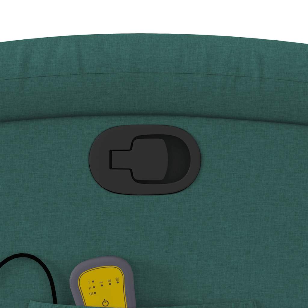 Πολυθρόνα Μασάζ Ανακλινόμενη Σκούρο Πράσινο Υφασμάτινη