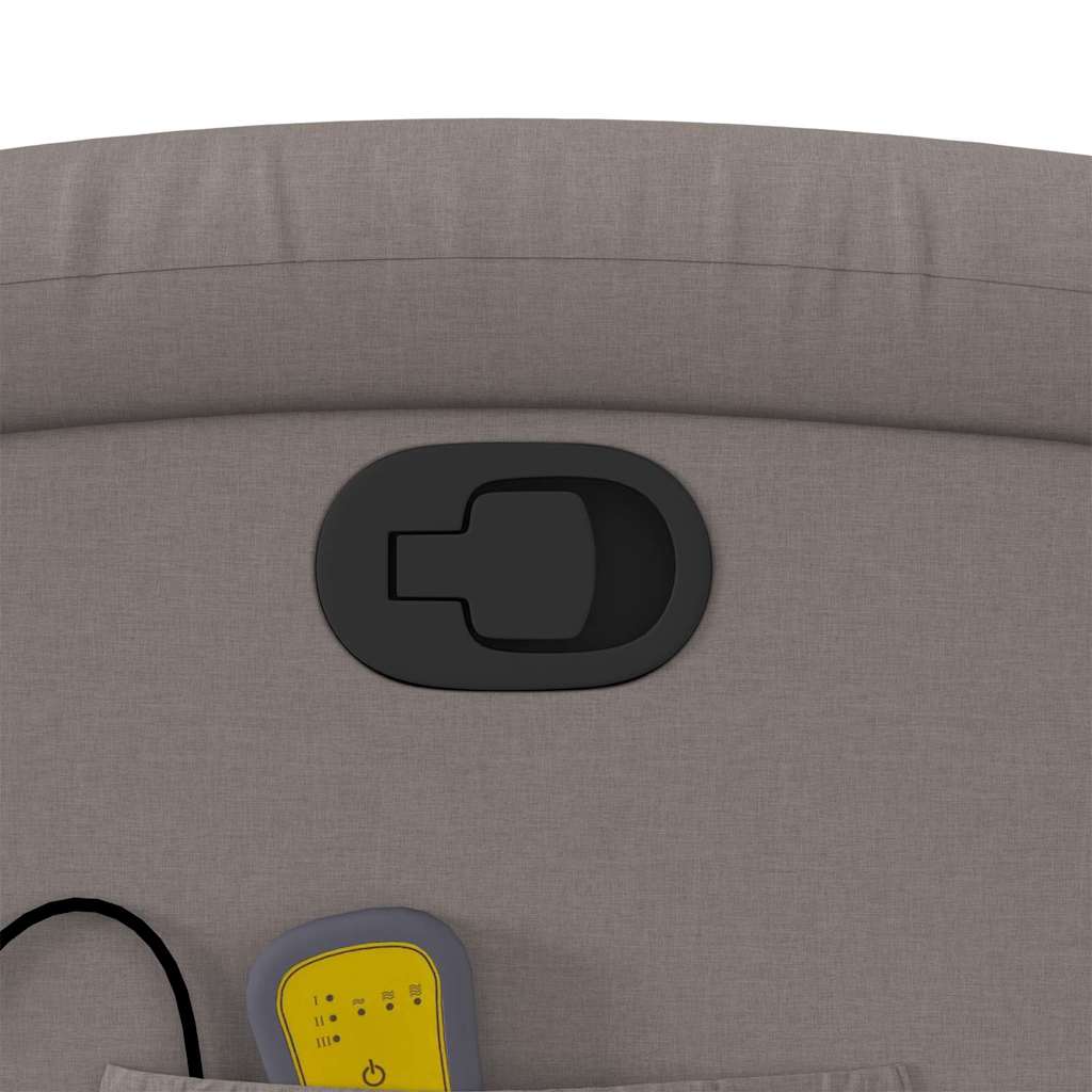 Πολυθρόνα Μασάζ Ανακλινόμενη Taupe Υφασμάτινη - Pakobazaar