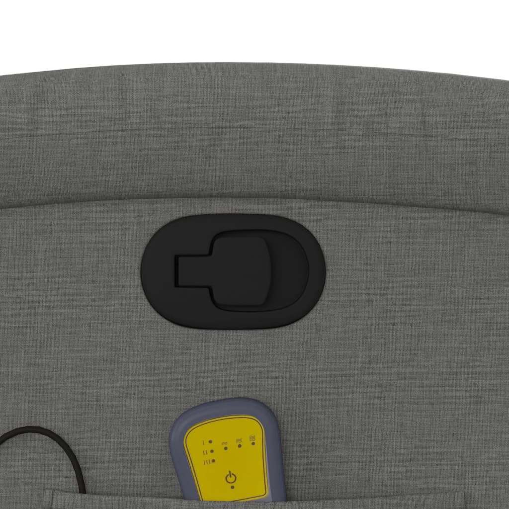 Πολυθρόνα Μασάζ Ανακλινόμενη Σκούρο Γκρι Υφασμάτινη - Pakobazaar