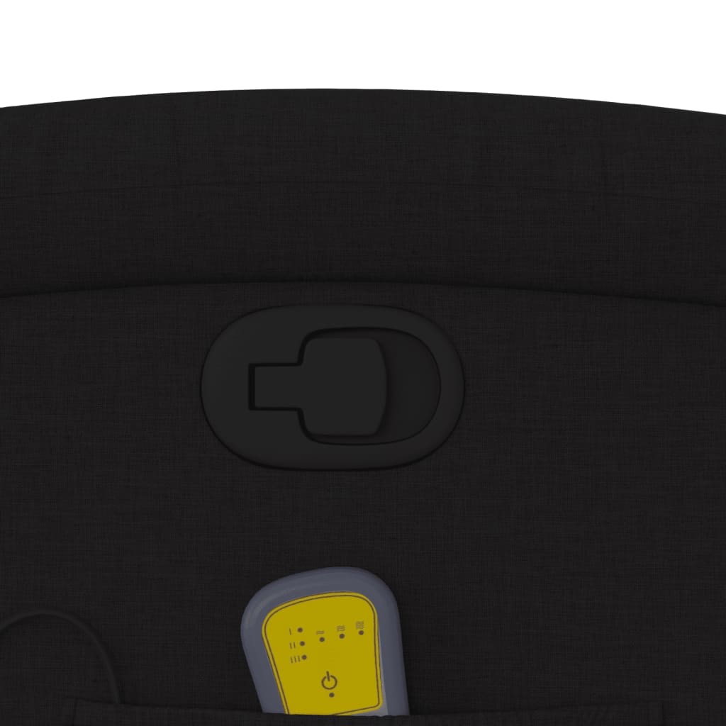 Πολυθρόνα Μασάζ Ανακλινόμενη Μαύρη Υφασμάτινη - Pakobazaar