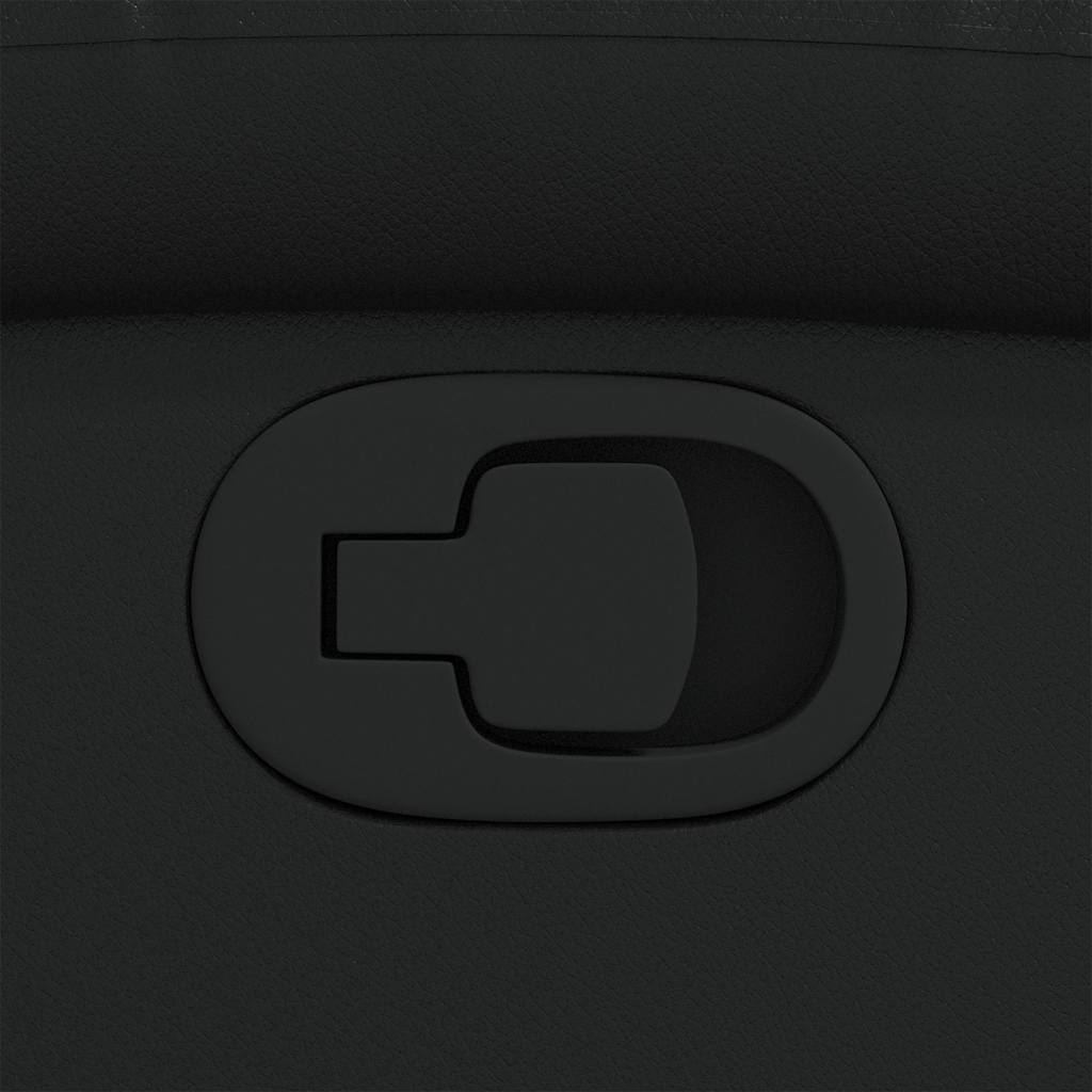 Πολυθρόνα με Ανακλινόμενη Πόρτα Μαύρη από Συνθετικό Δέρμα - Pakobazaar