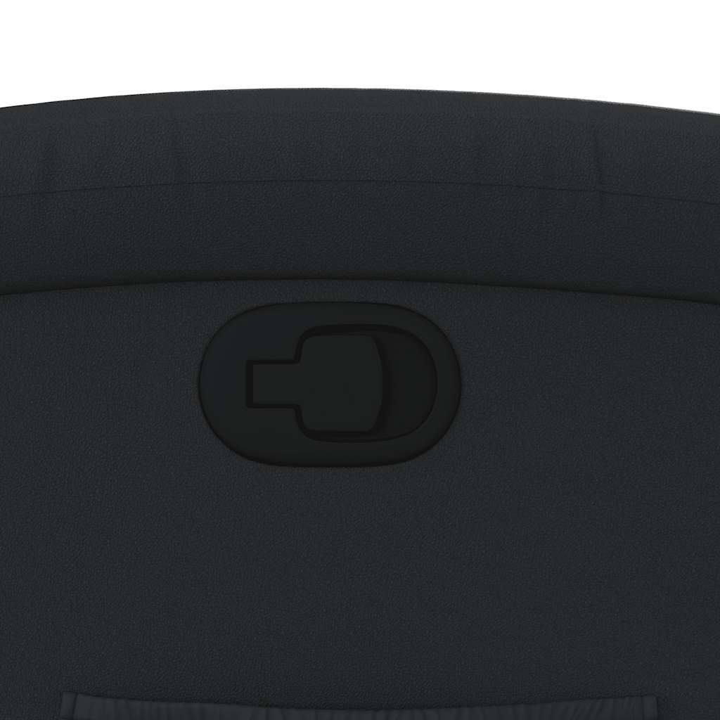 Πολυθρόνα με Ανακλινόμενη Πτυσσόμενη Πόρτα Μαύρη από Γνήσιο Δέρμα - Pakobazaar