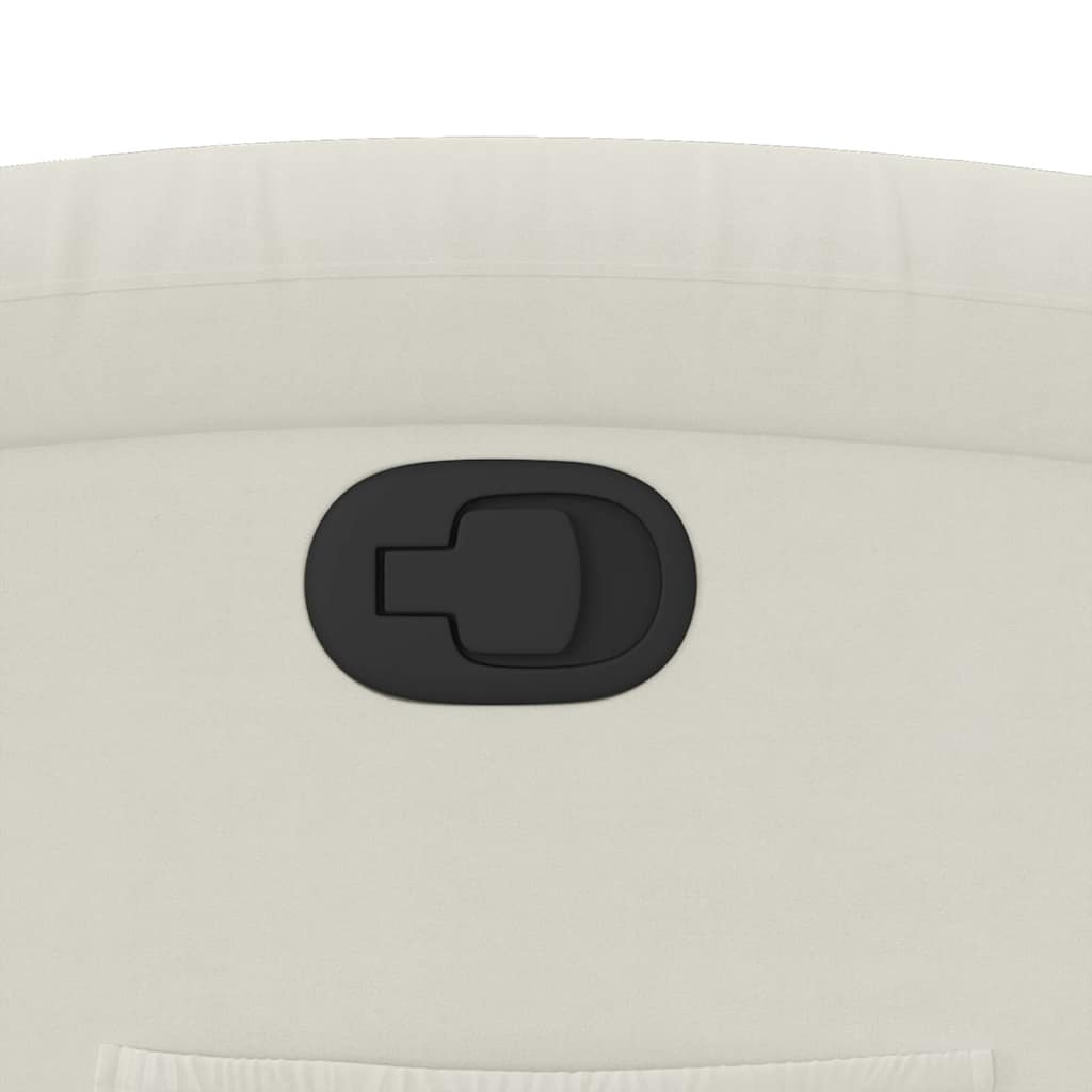 Πολυθρόνα Ανακλινόμενη με Κρεμ Βελούδο