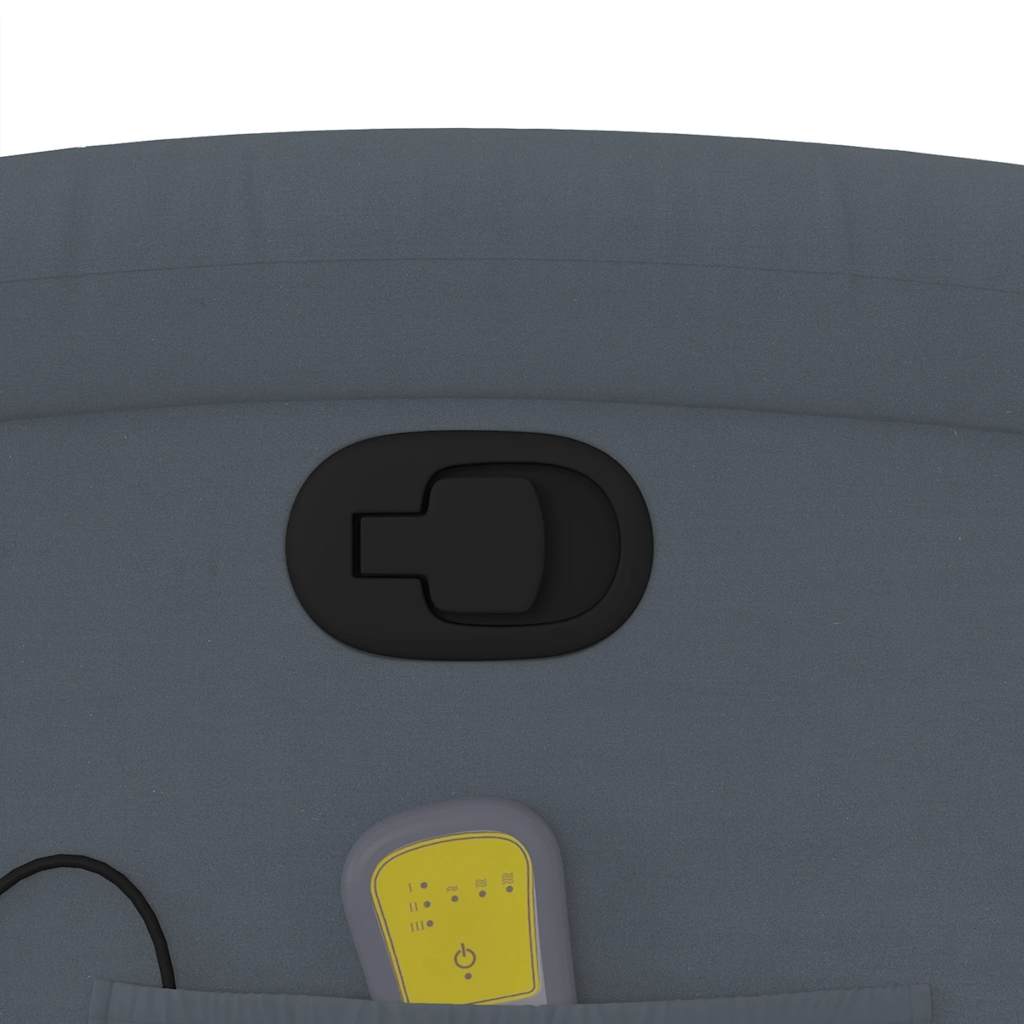 Πολυθρόνα Μασάζ Ανακλινόμενη Σκούρο Γκρι Βελούδινη