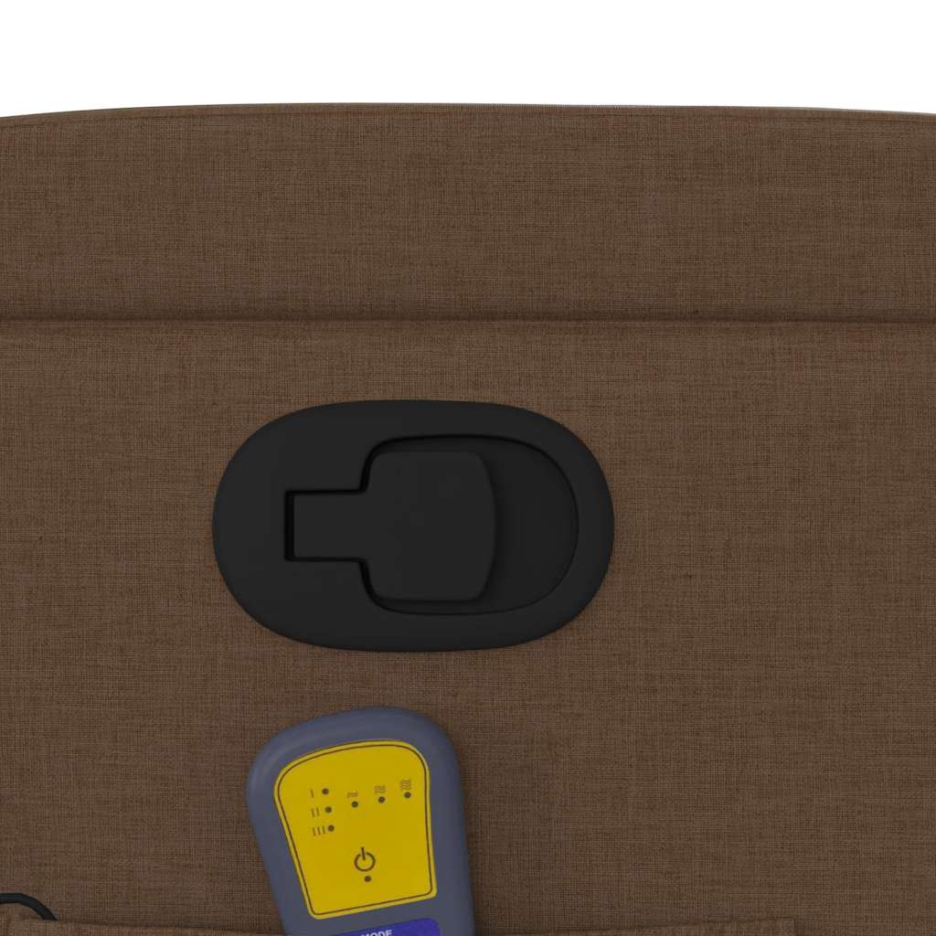 Πολυθρόνα Μασάζ Ανακλινόμενη Καφέ Υφασμάτινη