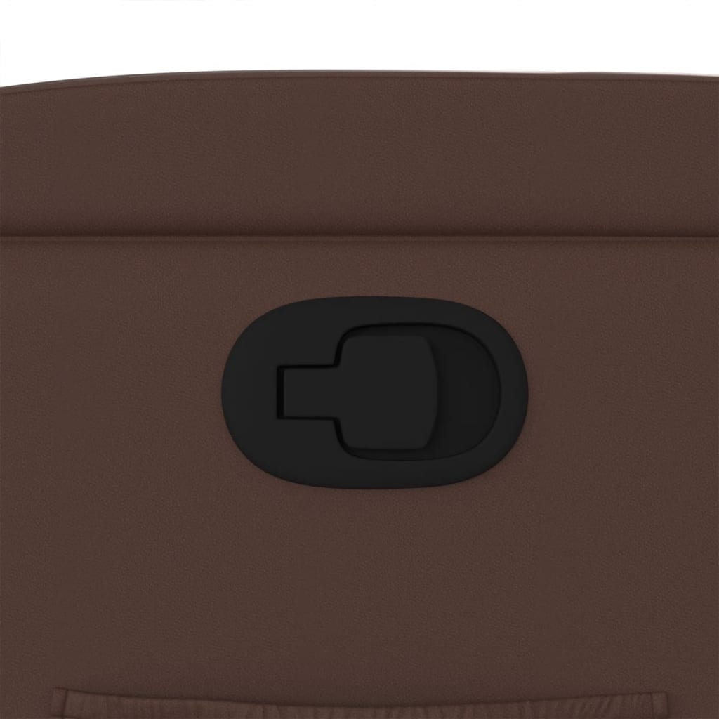 Πολυθρόνα Ανακλινόμενη Καφέ από Συνθετικό Δέρμα - Pakobazaar