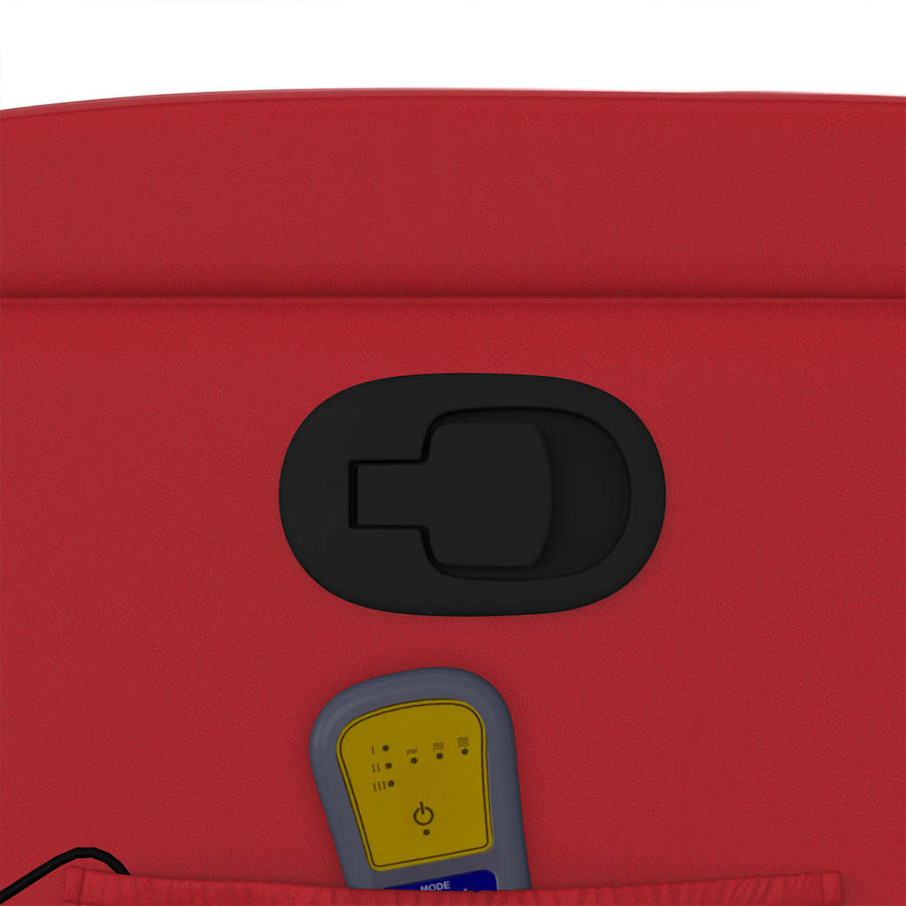 Πολυθρόνα Μασάζ Ανακλινόμενη Κόκκινη από Συνθετικό Δέρμα - Pakobazaar