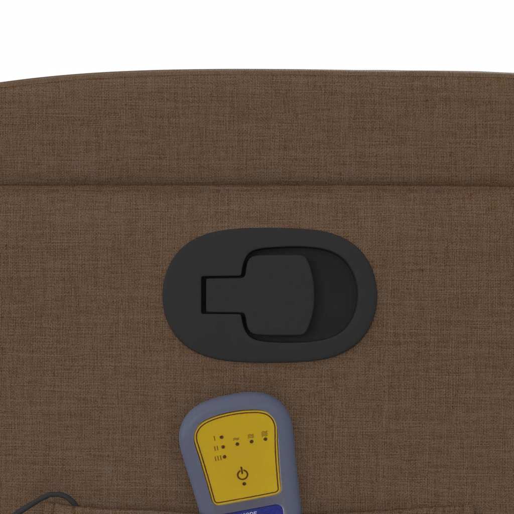 Πολυθρόνα Μασάζ Ανακλινόμενη Καφέ Υφασμάτινη - Pakobazaar