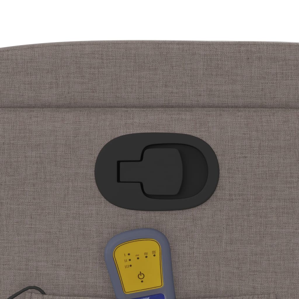 Πολυθρόνα Μασάζ Ανακλινόμενη Taupe Υφασμάτινη