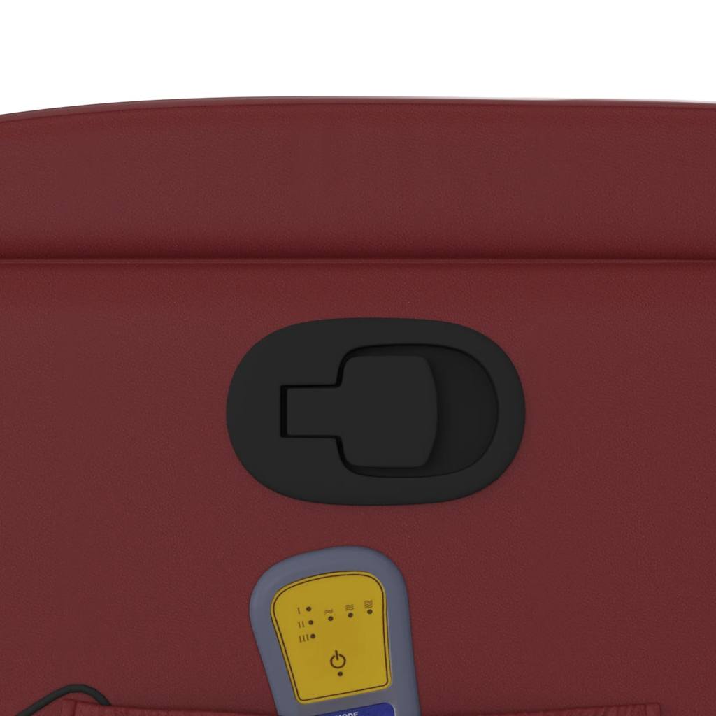 Πολυθρόνα Μασάζ Ανακλινόμενη Μπορντό από Συνθετικό Δέρμα - Pakobazaar