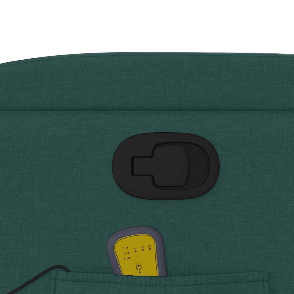 Πολυθρόνα Μασάζ Ανακλινόμενη Σκούρο Πράσινο Υφασμάτινη