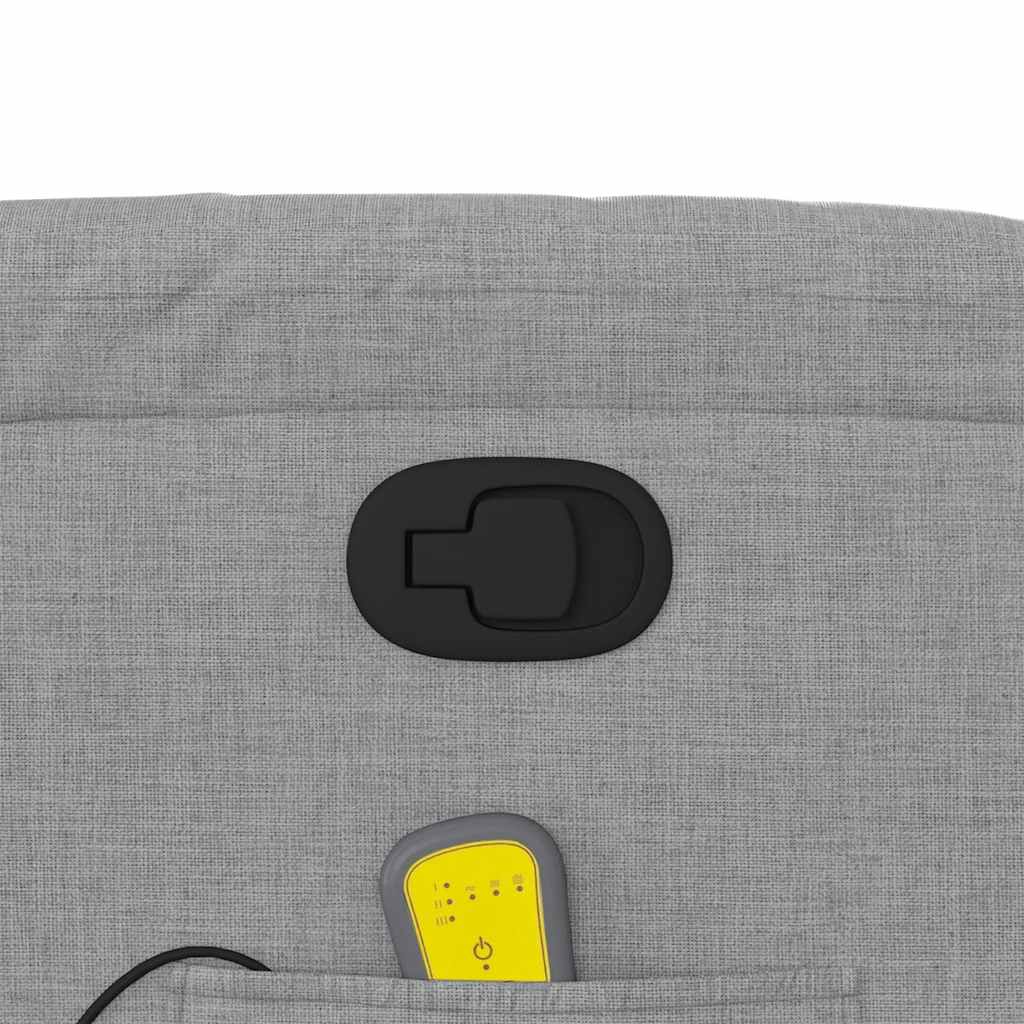 Πολυθρόνα Μασάζ Ανακλινόμενη Ανοιχτό Γκρι Υφασμάτινη