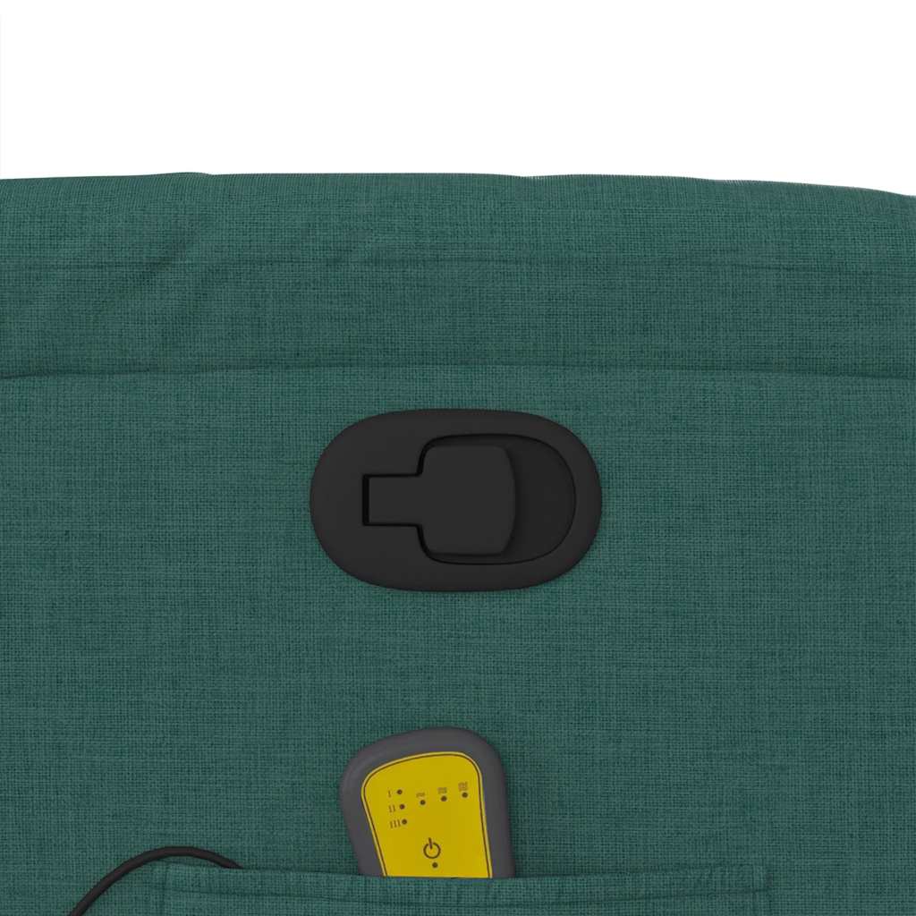 Πολυθρόνα Μασάζ Ανακλινόμενη Σκούρο Πράσινο Υφασμάτινη - Pakobazaar