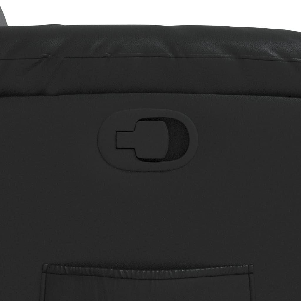 Πολυθρόνα Ανακλινόμενη Μαύρη από Συνθετικό Δέρμα