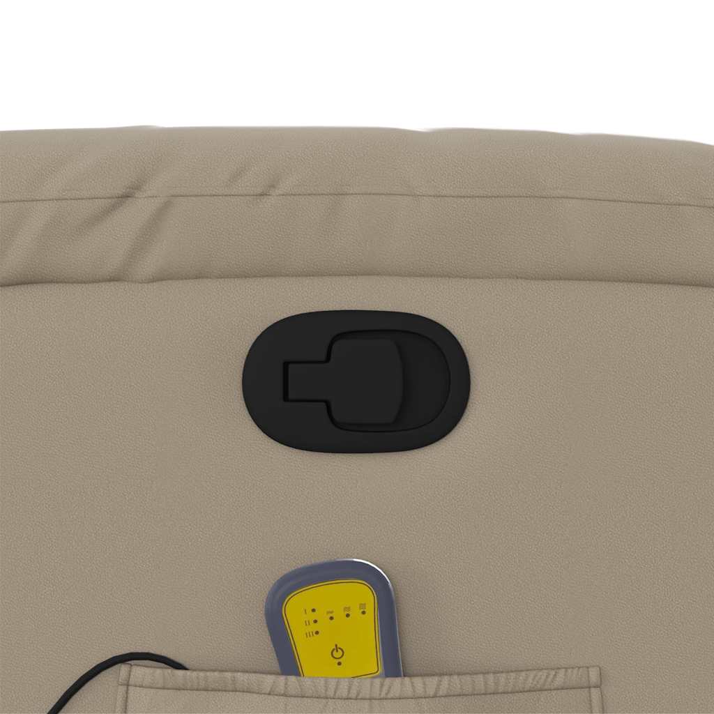 Πολυθρόνα Μασάζ Ανακλινόμενη Καπουτσίνο από Συνθετικό Δέρμα