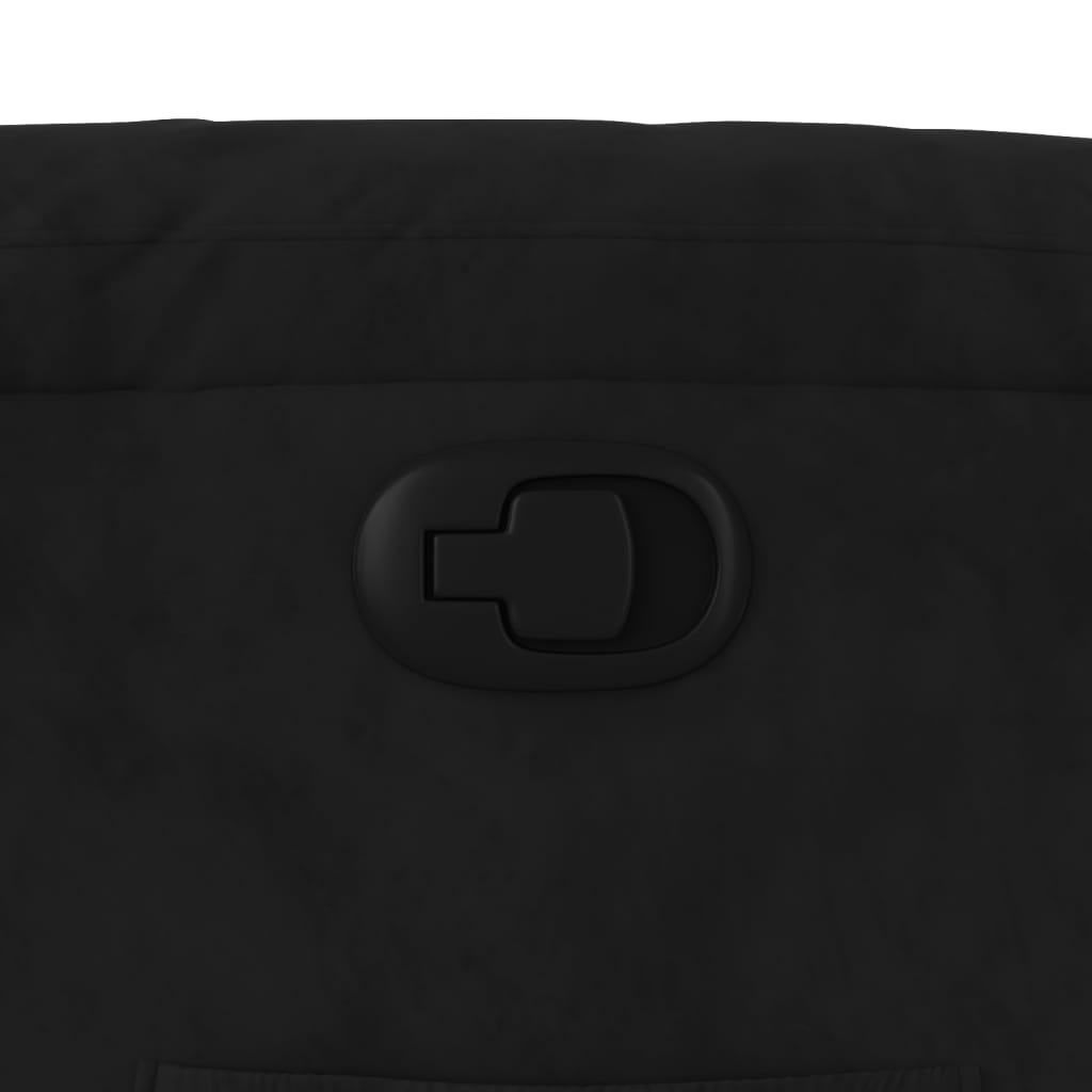 Πολυθρόνα Ανακλινόμενη Μαύρη από Ύφασμα Μικροϊνών