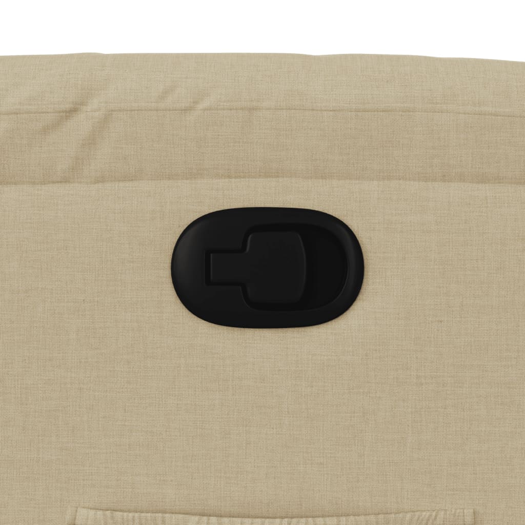 Πολυθρόνα Ανακλινόμενη Κρεμ Υφασμάτινη