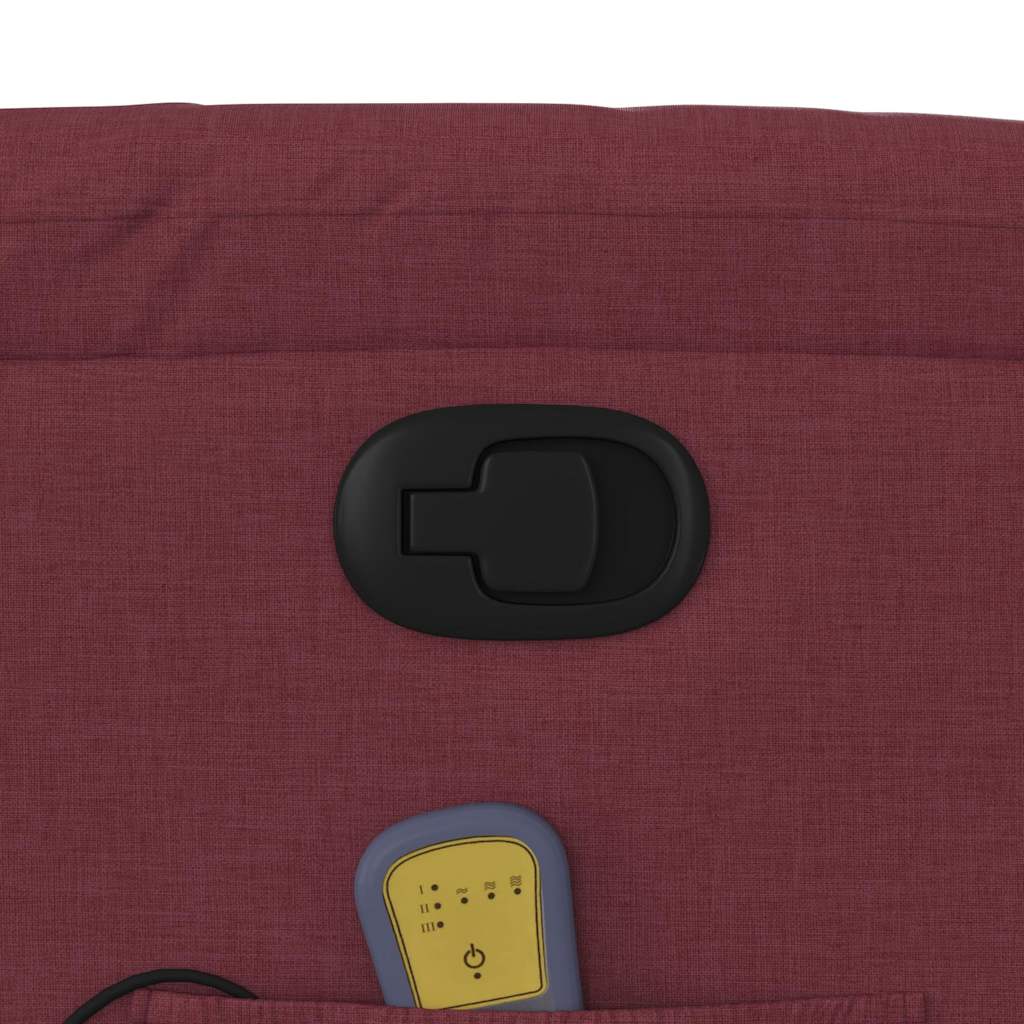 Πολυθρόνα Μασάζ Ανακλινόμενη Μπορντό Υφασμάτινη