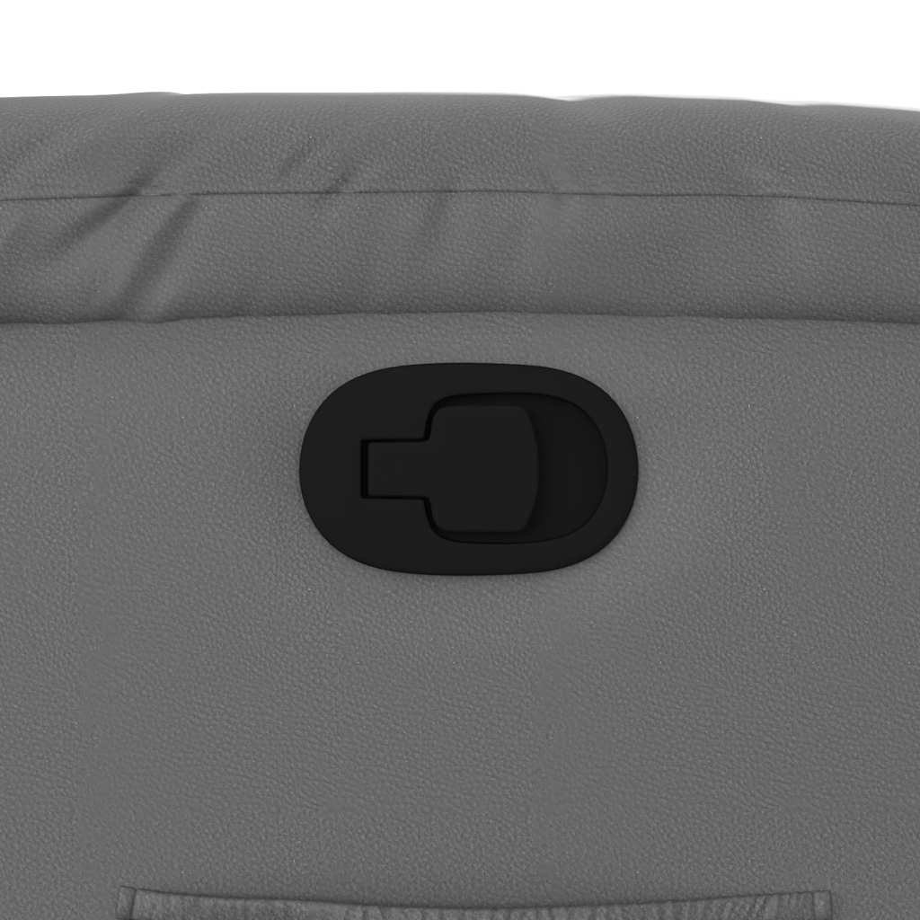 Πολυθρόνα Ανακλινόμενη Γκρι από Συνθετικό Δέρμα