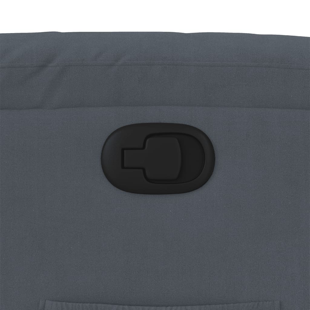 Καρέκλα Ανακλινόμενη Σκούρο Γκρι Βελούδινη