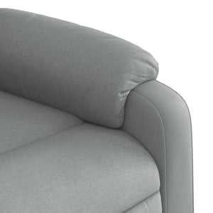 Πολυθρόνα Ανακλινόμενη Ανοιχτό Γκρι Υφασμάτινη - Pakobazaar