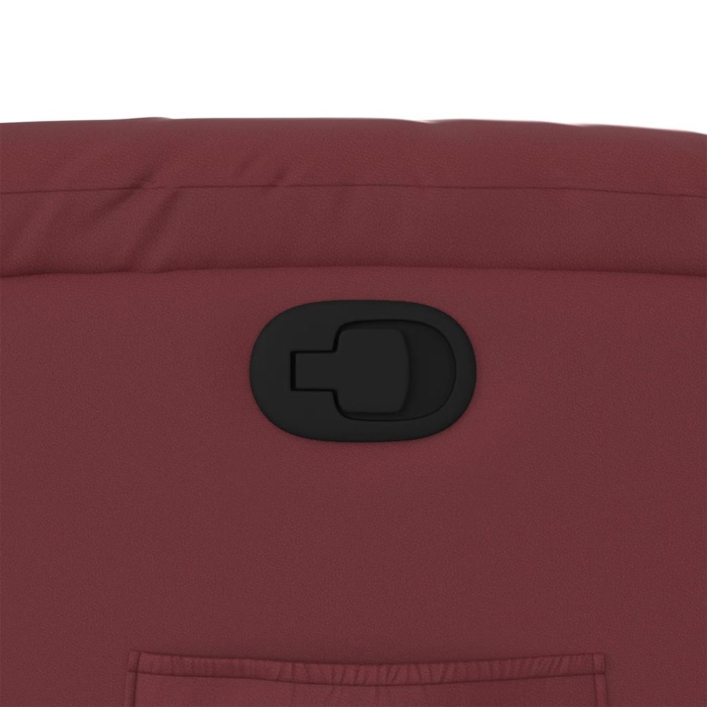 Πολυθρόνα Ανακλινόμενη Μπορντό από Συνθετικό Δέρμα - Pakobazaar