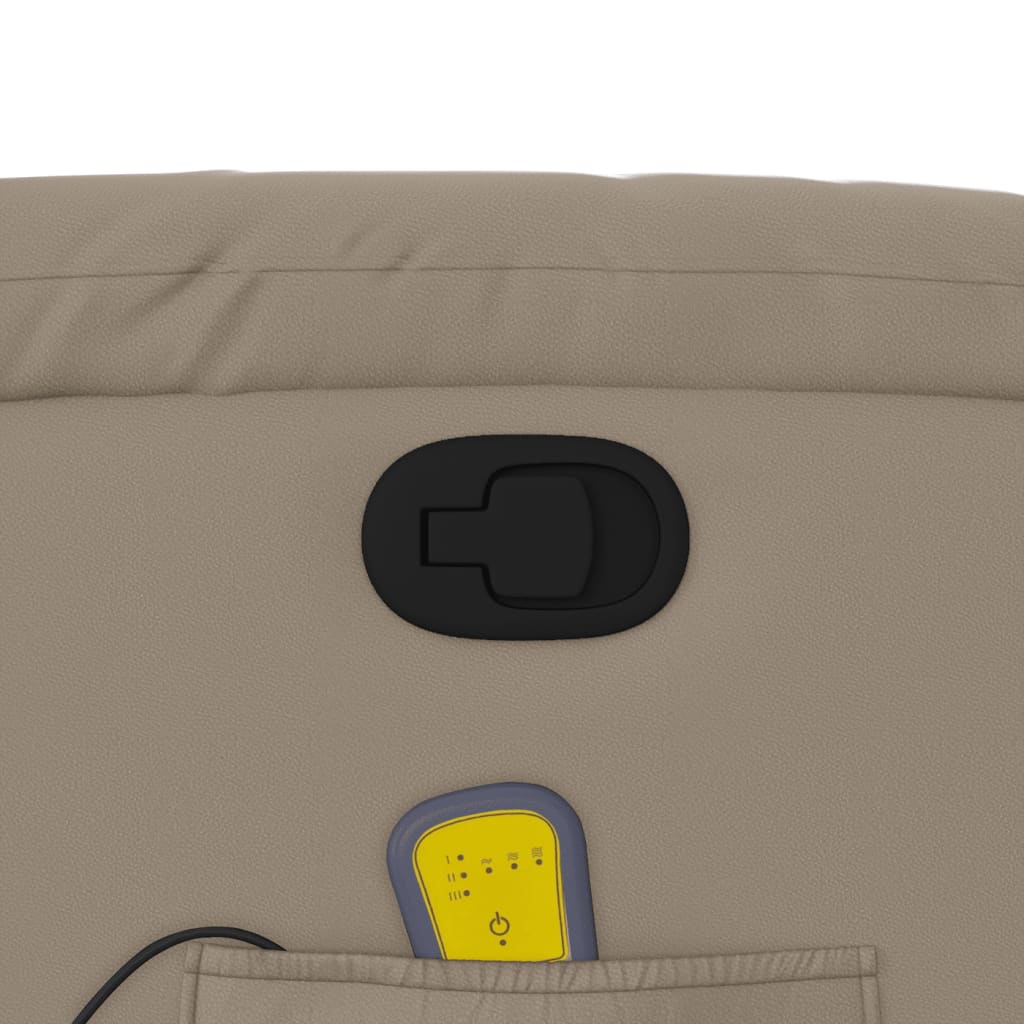 Πολυθρόνα Μασάζ Ανακλινόμενη Καπουτσίνο από Συνθετικό Δέρμα