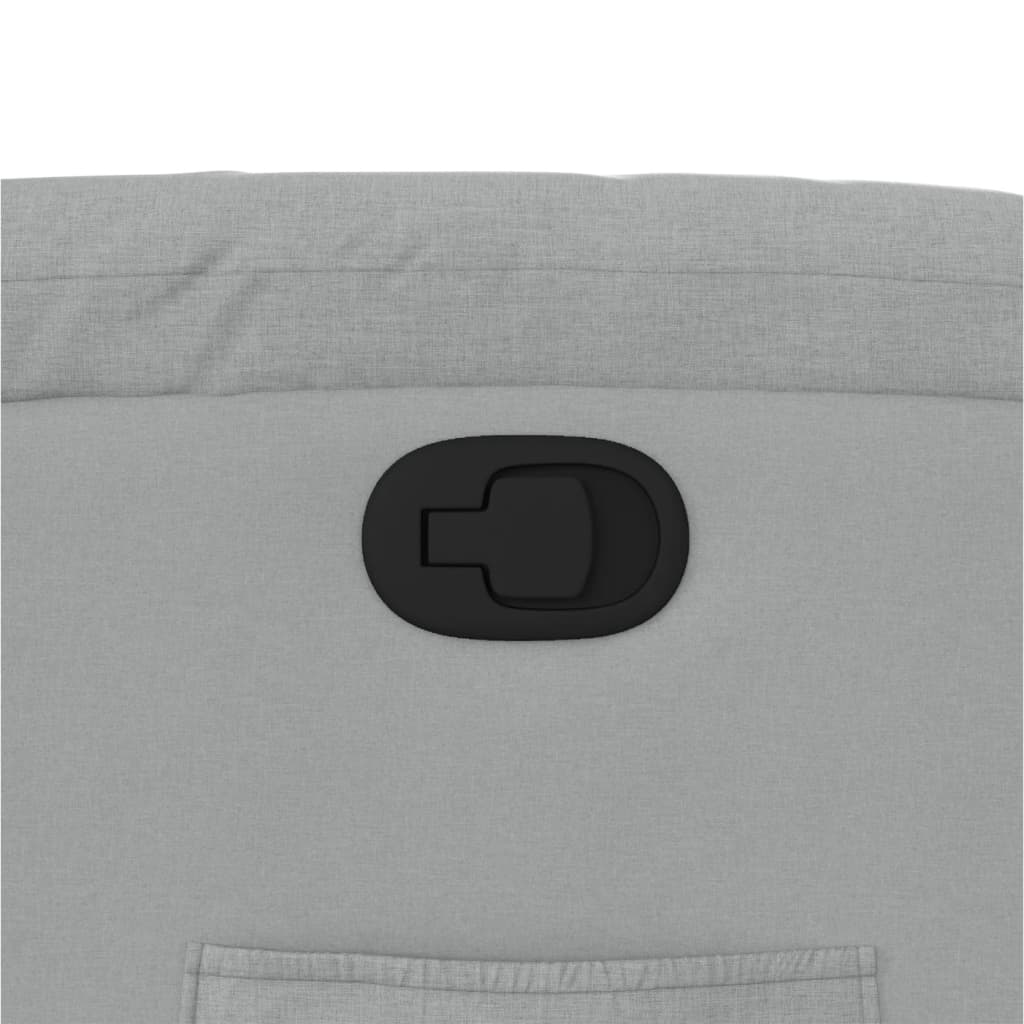 Πολυθρόνα Ανακλινόμενη Ανοιχτό Γκρι Υφασμάτινη - Pakobazaar