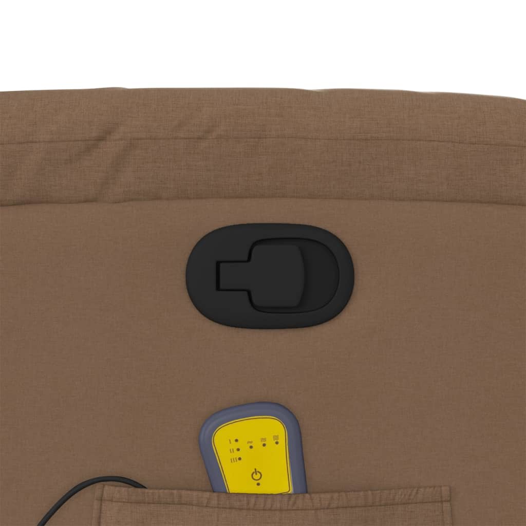 Πολυθρόνα Μασάζ Ανακλινόμενη Καφέ Υφασμάτινη