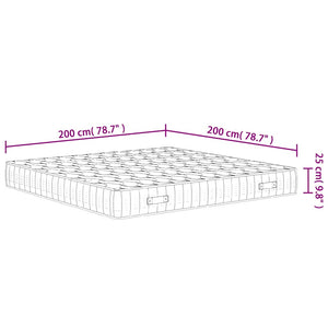 Στρώμα με Pocket Springs Μεσαία Σκληρότητα 200 x 200 εκ.