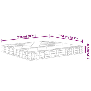 Στρώμα με Pocket Springs Μεσαία Σκληρότητα 180 x 200 εκ.