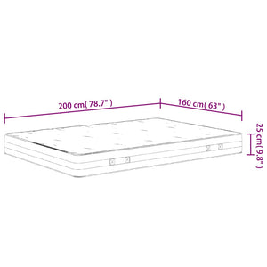 Στρώμα με Pocket Springs Μεσαία Σκληρότητα 160 x 200 εκ.