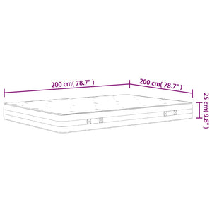 Στρώμα με Pocket Springs Μεσαία Σκληρότητα 200 x 200 εκ.