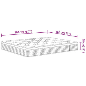 Στρώμα με Pocket Springs Μεσαία Σκληρότητα 160 x 200 εκ.