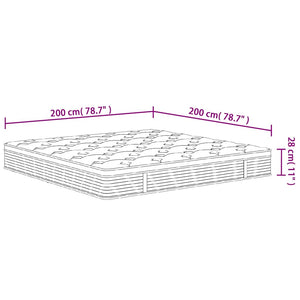Στρώμα με Pocket Springs Μεσαία Σκληρότητα 200 x 200 εκ.
