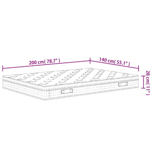 Στρώμα με Pocket Springs Μεσαία 140x200 εκ.