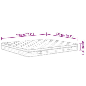 Στρώμα με Pocket Springs Μεσαία Σκληρότητα 180 x 200 εκ.