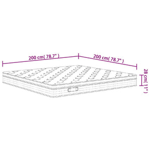 Στρώμα με Pocket Springs Μεσαία Σκληρότητα 200 x 200 εκ.