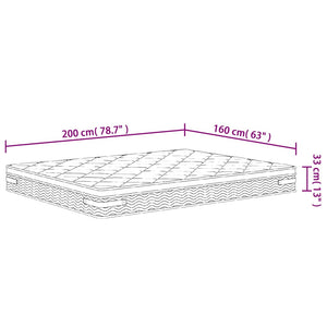 Στρώμα με Pocket Springs Μεσαία Plus Σκληρότητα 160 x 200 εκ.
