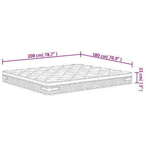 Στρώμα με Pocket Springs Μεσαία Plus Σκληρότητα 180 x 200 εκ. - Pakobazaar