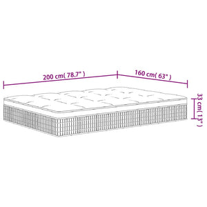 Στρώμα με Pocket Springs Μεσαία Plus Σκληρότητα 160 x 200 εκ. - Pakobazaar