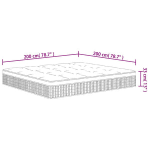 Στρώμα με Pocket Springs Μεσαία Plus Σκληρότητα 200 x 200 εκ.