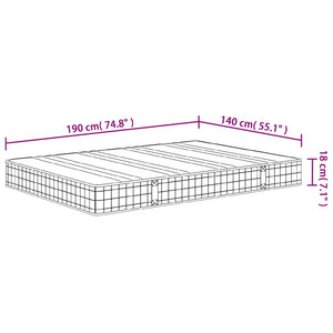Στρώμα με Bonnell Springs Μεσαία Σκληρότητα 140 x 190 εκ.