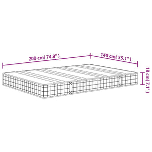 Στρώμα με Bonnell Springs Μεσαία Σκληρότητα 140 x 200 εκ.