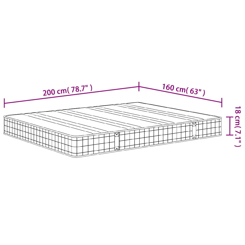 Στρώμα με Bonnell Springs Μεσαία Σκληρότητα 160 x 200 εκ.
